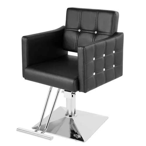 Silla de salón negra para estilista, silla de peluquería hidráulica para el hogar/barbería, sillón multiusos de salón de belleza para mujer (negro)