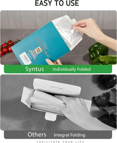 Vista 5 de Syntus Revestimientos para olla de cocción lenta, 10 bolsas de cocina desechables de tamaño pequeño, bolsas de plástico, para bandejas de cocción