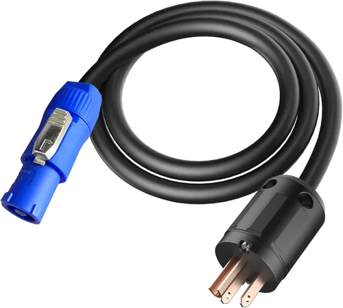 Cable PowerCON de 12 AWG, conector NEMA 5-15p a PowerCON, cable de alimentación de CA PowerCON de 3 pines, entrada PowerCon, conector macho, cable