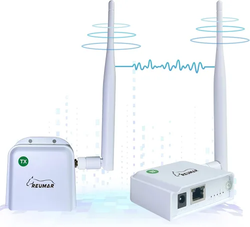 WiFi HaLow, puente inalámbrico 802.11ah, Wi-Fi Halo punto a punto de acceso inalámbrico de largo alcance con antena de alta ganancia de 2 DBi,