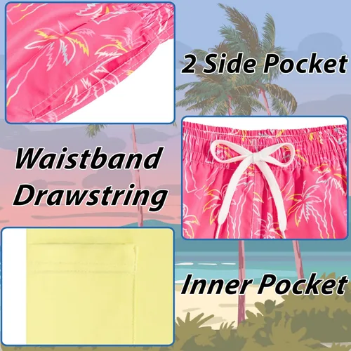 Vista 3 de swimsobo Traje de baño para niños de 5 a 16 años con forro de compresión, traje de baño