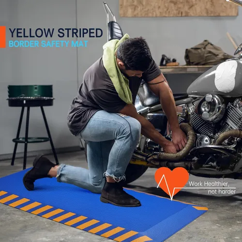 Vista 6 de FEATOL Alfombrilla Antifatiga Industrial, Alfombrilla Ergonómica de Suelo de Pie para el Trabajo para Estar de Pie - Soporte de Seguridad para Dolor