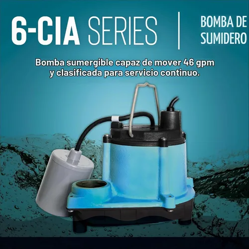 Vista 7 de Little Giant 6-CIA bomba cárter sumergible 1/3 caballos de fuerza
