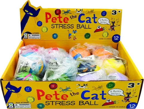 Vista 2 de Raymond Geddes Pete The Cat - Juego de juguetes antiestrés (12 unidades)