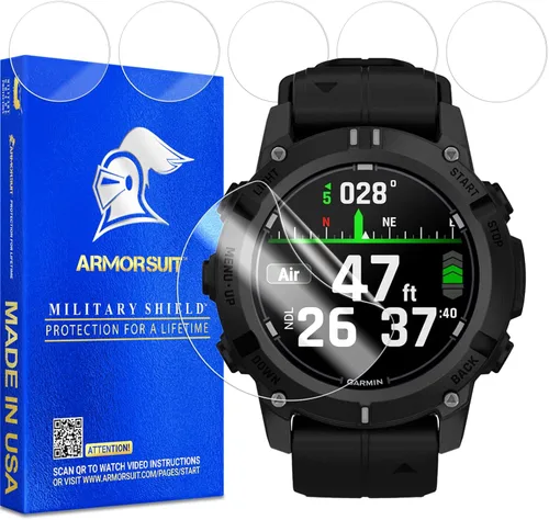 ArmorSuit Paquete de 6 protectores de pantalla para Garmin Descent G2 / G1 MilitaryShield HD Clear Film - Fabricado en Estados Unidos