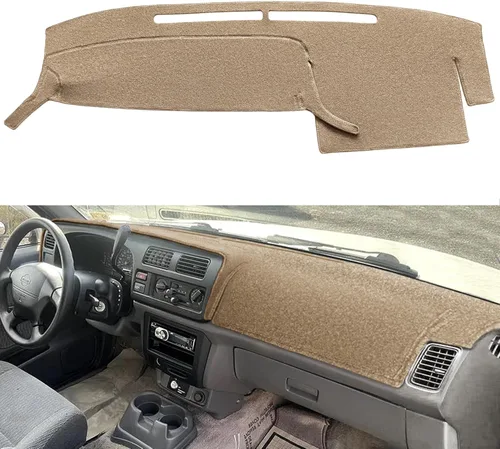 Vista 6 de Yiz Funda para salpicadero de ajuste personalizado para Nissan Frontier Xterra 2002 2003 2004 (Negro) J158