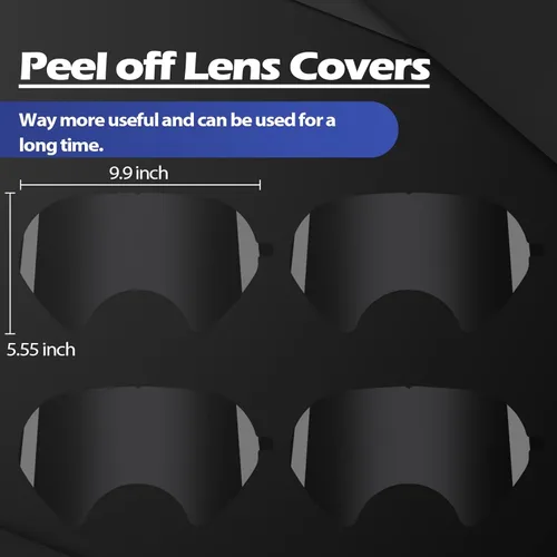 Vista 3 de 10 paquetes de cubiertas de lentes desmontables compatibles con las máscaras de respiradores de la serie 3M 6885, 6000, 6700, 6800, 6900, cubierta