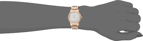 Vista 2 de Bulova 97P106 Diamond Gallery Reloj analógico de cuarzo japonés de oro rosa para mujer, Nacarado, Lujo
