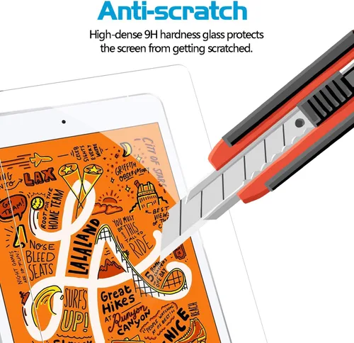 Vista 2 de Paquete de 2 protectores de pantalla compatibles con iPad Mini 5 y iPad Mini de 4ª generación de vidrio templado de fácil instalación