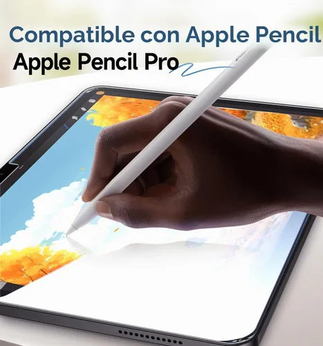 Vista 4 de MAGIC JOHN Protector de pantalla para iPad Air de 11 pulgadas M2 [6th 2024], vidrio templado, eliminación automática de polvo, sin burbujas
