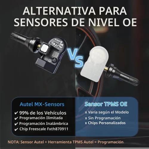 Vista 6 de Autel Sensores TPMS, sensor MX 315MHz + 433MHz MaxiTPMS Sensor de presión