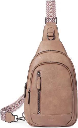 Vista 7 de CLUCI - Bolso cruzado para mujer, bandolera de piel, mochila para viajes