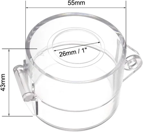 Vista 4 de uxcell Protector de plástico transparente para interruptor de 1.024 in de diámetro, interruptor de botón 55x43 Claro