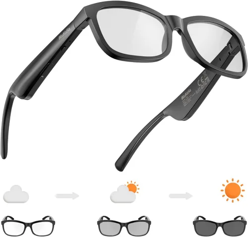 Vista 9 de Lentes inteligentes Gafas Bluetooth Marco ultraligero de 1.46 oz para exteriores Llamadas manos libres, control de música y voz Batería