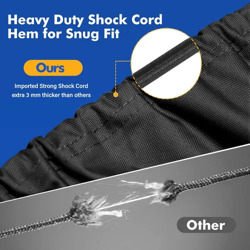 Vista 5 de Funda impermeable 600D para lancha de estanque de 8 a 10 pies de largo, lancha de pesca y lanchas de pesca, lona de poliéster de grado marino