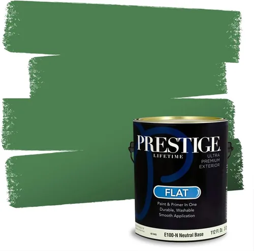 Vista 78 de PRESTIGE Pintura exterior e imprimación en uno, aloe, plano, 1 galón