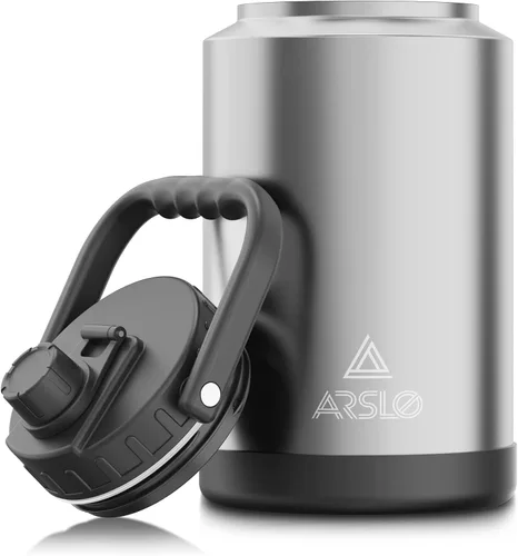 Vista 7 de Jarra Grande de Agua Aislada con Asa, Botella de Agua Aislada de Un Galón, Jarra de Agua de Acero Inoxidable de 1 Galón