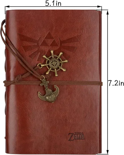 Vista 3 de ONE250 Legend of Zelda Journal, Writing Journal, Travel Diary, 7.2x5.1 Notebook, Writers Notebook, Refillable Diary Sketchbook, Fountain Pen Safe