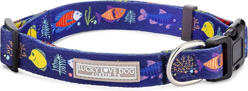 Vista 53 de Lucky Love Dog - Collar de perro ajustable con hebilla de fácil clic para pequeños a grandes, duradero y cómodo para perros machos y hembras, collar