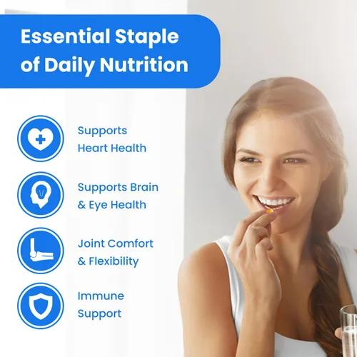 Vista 6 de Suplementos de aceite de pescado Omega 3 de 3600 mg con EPA y DHA Suplemento Omega 3 de alta potencia para apoyar el corazón, el cerebro