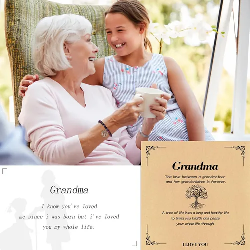 Vista 2 de Pulsera de piedra natural con corazón dulce para hijanietanuera