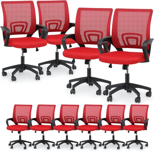 Vista 27 de Magshion Silla ergonómica de escritorio de oficina, silla de computadora de malla con respaldo medio, silla giratoria con respaldo transpirable