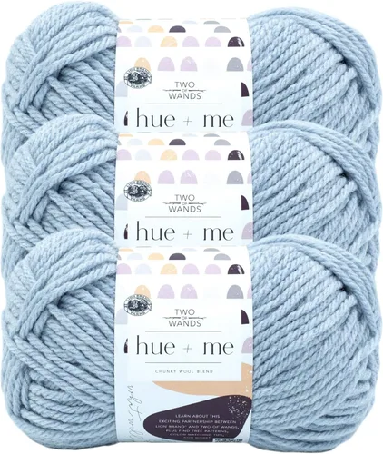 Vista 38 de Lion Brand Yarn, Hue + Me - Hilo grueso para tejer a ganchillo, tejer y manualidades, agave, 1 paquete