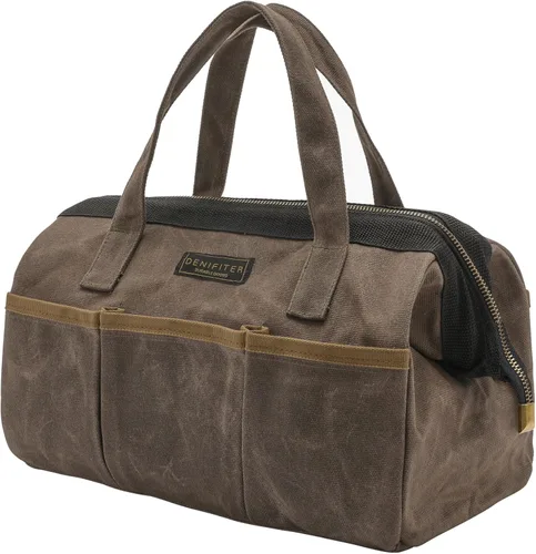 Vista 11 de Bolsa de herramientas de 13 pulgadas, bolsa de herramientas de boca ancha resistente al agua de servicio pesado, bolsa de herramientas con asa