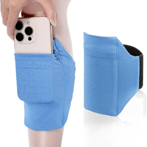 Vista 8 de Soporte para teléfono de pierna, correas para las piernas para teléfono celular, cartera para muslo, cartera para pantorrilla, bolsa de brazo
