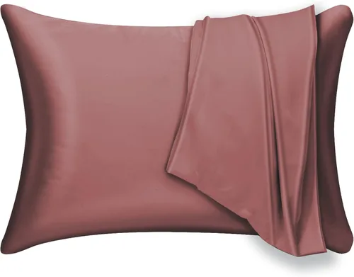 Vista 8 de Mulberry Silk Pillowcase 2 Pack for Hair and Skin,with Hidden Zipper.Both Sides 19 Momme Allergen Proof Soft Breathable Smooth Silk Pillow Cover Air