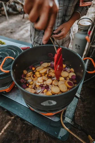 Vista 5 de Jetboil Olla de campamento FluxRing de 5 litros y tapa para cocinar en campamento con estufas de mochilero Jetboil