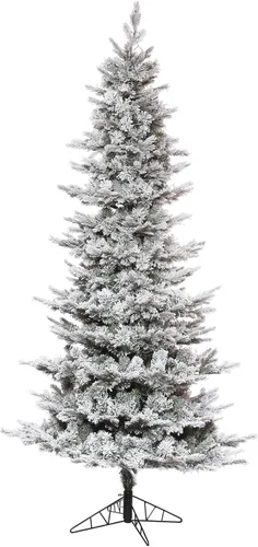 Vista 8 de Vickerman Kiana - Árbol de Navidad artificial preiluminado delgado de 9 x 51 pulgadas, blanco cálido, gran angular de bajo voltaje, luces LED