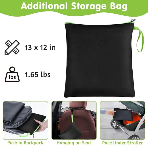 Vista 2 de SCTEL Bolsa de viaje para asiento de automóvil infantil, se adapta a asientos de automóvil infantiles con base de barra antirrebote, bolsa