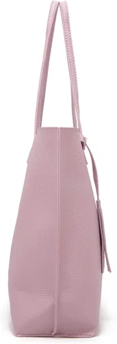 Vista 3 de Dreubea - Bolsa de piel sintética suave con borlas, de gran capacidad, para mujer