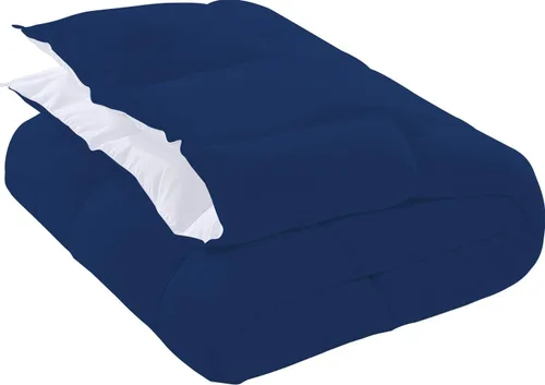 Vista 5 de BedDecor Edredón reversible de relleno de microfibra de alta calidad de 400 GSM, relleno de microfibra de 15.16 oz/m², 600 hilos, 100% algodón