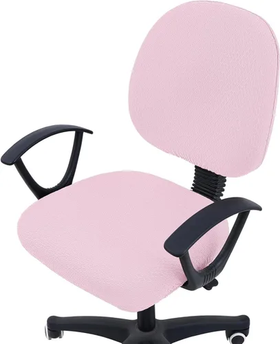 Vista 49 de Smiry Fundas de asiento de silla de computadora de oficina, de jacquard elástico, extraíbles, lavables, antipolvo, protectores de cojín para silla