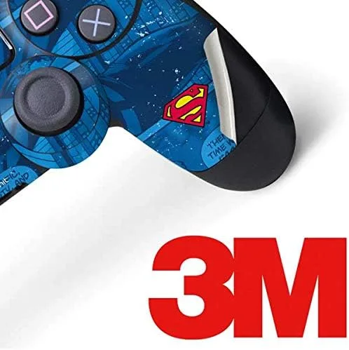 Vista 3 de Skinit Calcomanía para videojuegos para controlador de PS4, diseño oficial del logotipo de Warner Bros Superman