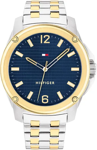 Tommy Hilfiger 1710507 - Caja de acero inoxidable y reloj de pulsera de eslabones para hombre. Color dos tonos, Dos tonos