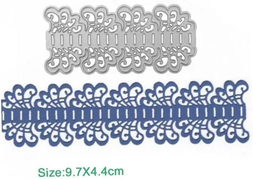 Vista 2 de Plantillas decorativas de corte de flores de encaje de metal troquelado para bricolaje álbumes de recortes