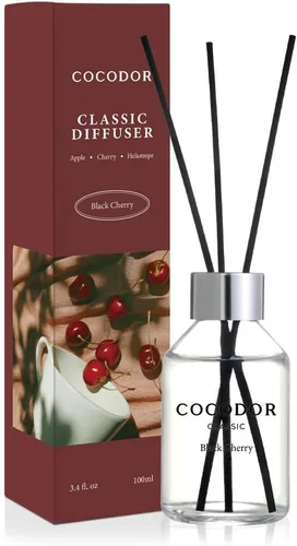 Vista 10 de Cocod'or - Difusor clásico de varillas de junco/Brisa de abril/3.4 oz (100 ml)/1 paquete de fragancias, aceite esencial en barra para difusor, juego