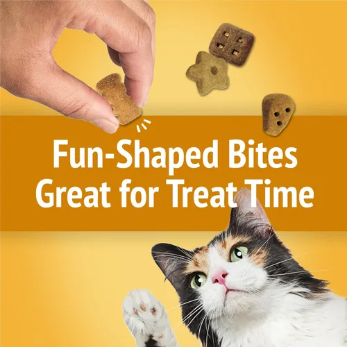 Vista 9 de Golosinas para gatos Purina Friskies, Party Mix Cheezy Craze Crunch - (Paquete de 10) Bolsas de 2.1 oz