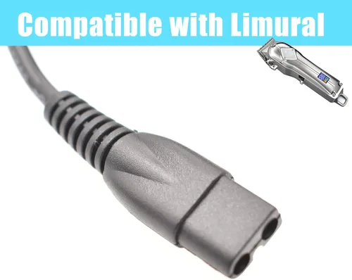 Vista 4 de Cargador compatible con cortadoras de cabello Limural para hombres, cable de carga de repuesto para cortadoras de cabello Limural, adaptador