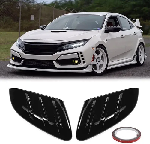 Vista 7 de 2 fundas para espejo lateral de puerta compatibles con Honda Civic 2016-2021 10ª generación Sedan Coupé Hatchback estilo extendido carcasa de espejo