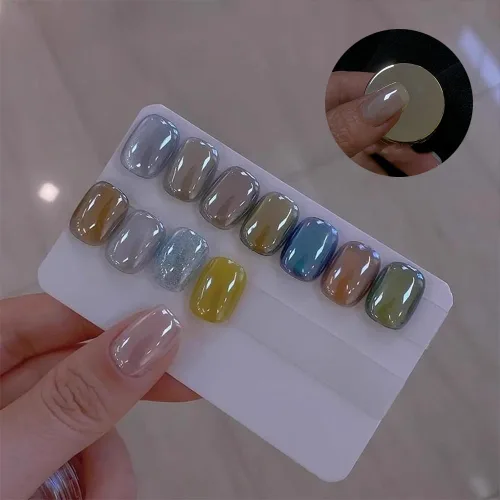 Vista 14 de 2 piezas de polvo de uñas cromo blanco lunar, polvo de brillo de uñas efecto espejo perlado mágico, pigmento cromo perla para decoración de uñas