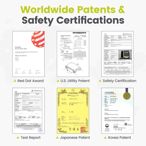 Vista 10 de WONDER CORE Slide Fit, tabla de rodillo abdominal con 4 ruedas, rueda abdominal automática de rebote para entrenamiento del core