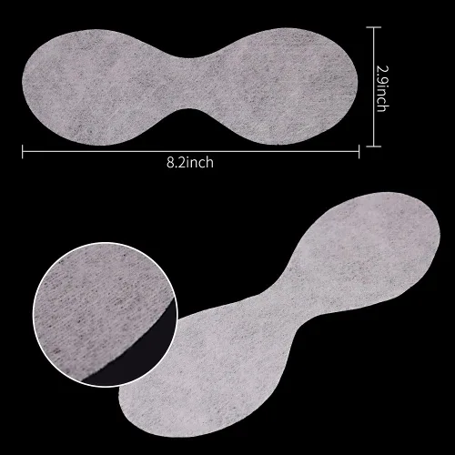 Vista 2 de Máscara desechable para ojos, 200 unidades, algodón no tejido, ultra fina, transpirable, adecuada para cara, brazos, cuello, piernas, spa, reduce