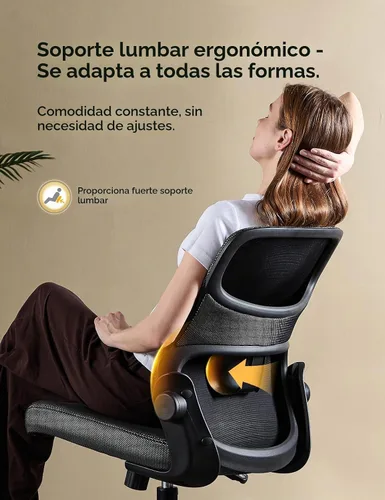 Vista 4 de Silla de dibujo sin brazos, silla de oficina alta con anillo ajustable para el pie y soporte lumbar, silla de escritorio alta de malla ergonómica