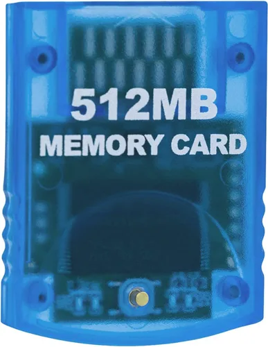 Mcbazel Tarjetas de memoria Gamecube, tarjeta de memoria compatible con Gamecube y consola Wii, color azul, 512 MB (8192 bloques)