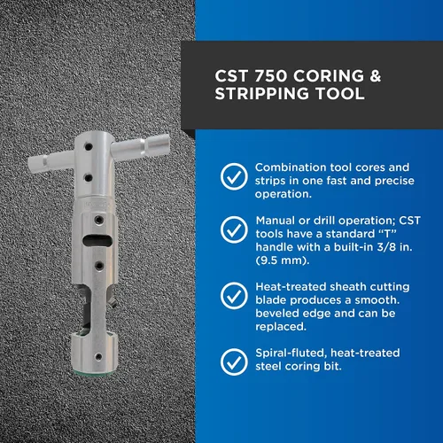 Vista 3 de Cablematic CST 500 Herramienta de Corte y Despegue para Técnicos Profesionales, Electricistas e Instaladores, Herramienta Fácilmente Portátil