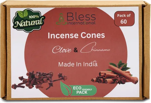 Vista 6 de Bless International Piña y coco 100% natural - Conos de incienso hechos a mano, sumergidos a mano, orgánicos, sin productos químicos